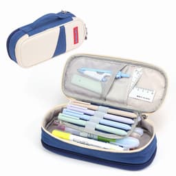 Blyantveske med stor kapasitet Blå