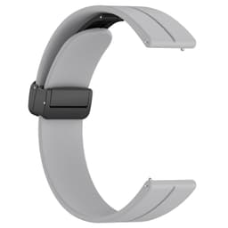 Klokkebånd magnetisk spenne silikon Grå 22 mm Samsung Galaxy Watch 3 45 mm/Gear S3 Classic, Frontier, Huawei Watch Buds/GT Runner/GT2 Pro, Xiaomi Watch S1 Pro, Garmin Forerunner 255/Vivoactive 4