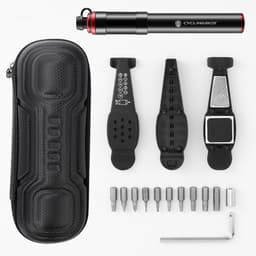 Sykkelreparasjonssett og sykkeldekkpumpesett