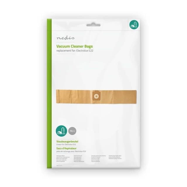 Nedis Støvsugepose- | 10 stk. | Papir | Mest solgt for: Electrolux | Brun