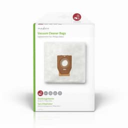 Nedis Støvsugepose- | 4 stk. | Syntetisk | Mest solgt for: Philips | Hvit