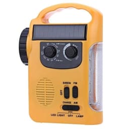 Multifunksjonell sveiveradio med LED-lampe - FM-radio, USB, Solcelle, Dynamo RD339