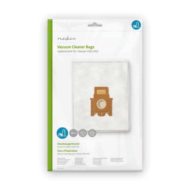 Nedis Støvsugepose- | 10 stk. | Syntetisk | Mest solgt for: Hoover H30-H52 | Hvit