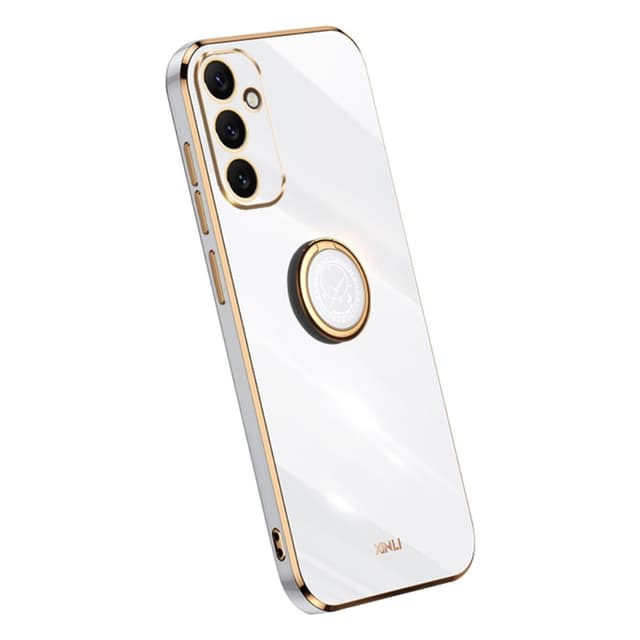 SKALO Samsung A34 5G XINLI TPU Cover med ring - Hvid