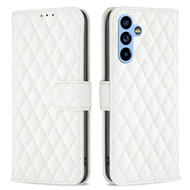 SKALO Samsung A54 5G BINFEN COLOR Quiltat Plånbok - Vit