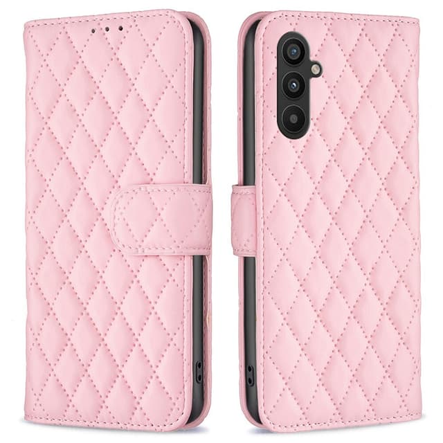 SKALO Samsung A34 5G BINFEN COLOR Quiltat Plånbok - Rosa