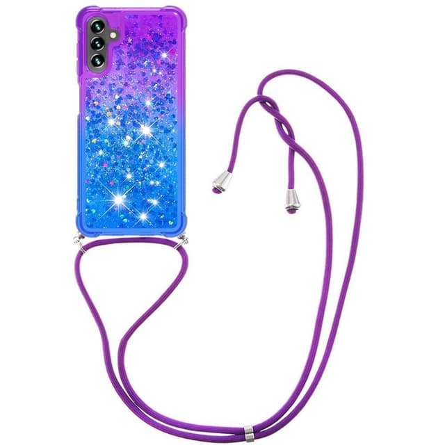 SKALO Samsung A34 5G Kvicksand Glitter Mobile Collar - Lilla-Blå