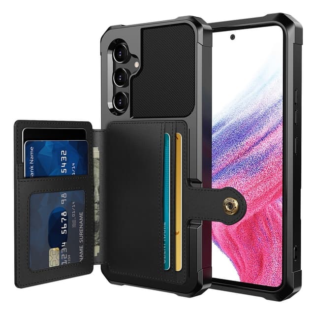 SKALO Samsung A54 5G Stødsikker cover med pung - Sort
