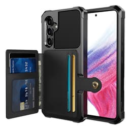 SKALO Samsung A54 5G Stöttåligt Skal med Plånbok - Svart