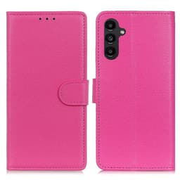 SKALO Samsung A14 4G/5G Litchi Flip Cover - Pink