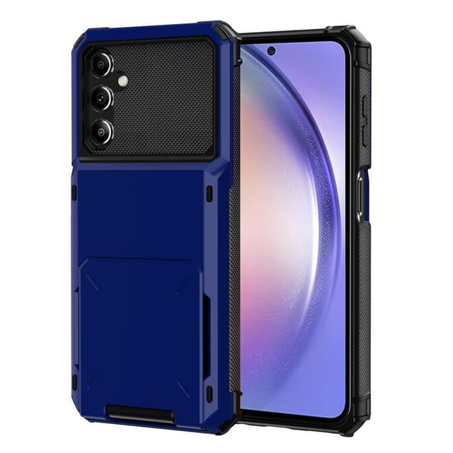 SKALO Samsung A54 5G Armor Skal Korthållare - Blå