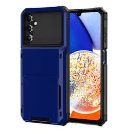 SKALO Samsung A34 5G Armor Suojakuori korttikotelo - Sininen