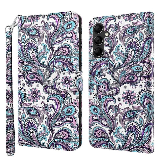 SKALO Samsung A34 5G Blommigt 3D Plånboksfodral