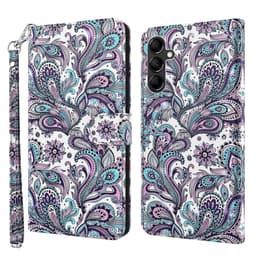 SKALO Samsung A34 5G Blomstret 3D Pungetui