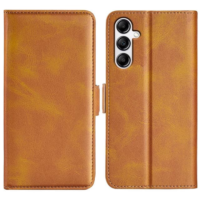 SKALO Samsung A34 5G Premium Wallet Lompakkokotelo - Vaaleanruskea