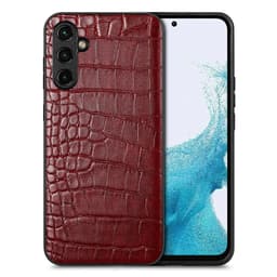 SKALO Samsung A54 5G Krokodil PU-Läder Hybrid Skal - Vinröd