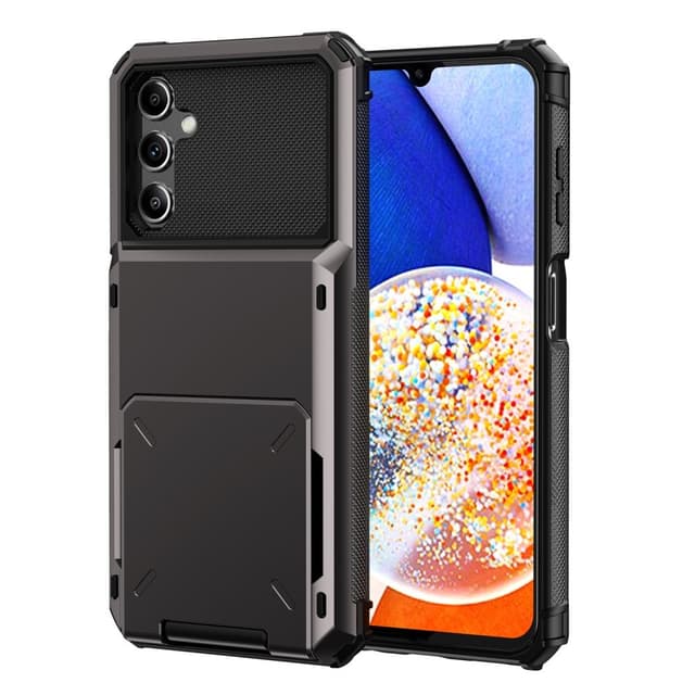 SKALO Samsung A34 5G Armor Skal Korthållare - Svart