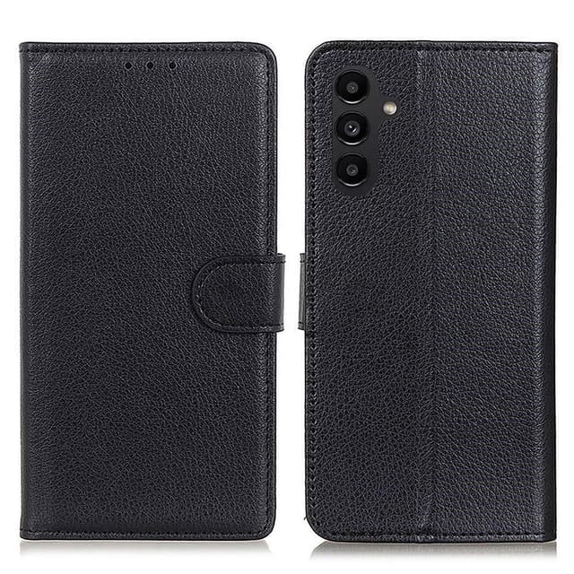 SKALO Samsung A14 4G/5G Litchi Plånboksfodral - Svart
