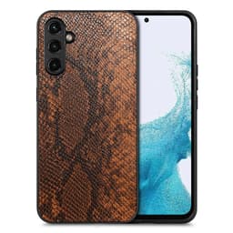 SKALO Samsung A54 5G Snakeskin PU-nahka hybridi Suojakuori - Ruskea