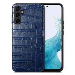 SKALO Samsung A54 5G Krokodil PU-Läder Hybrid Skal - Blå