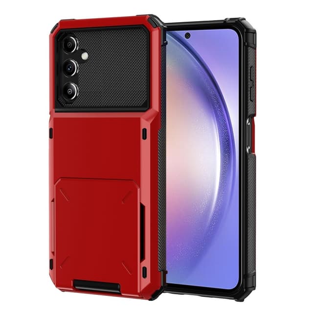 SKALO Samsung A54 5G Armor Cover kortholder - Rød