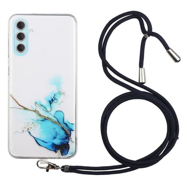 SKALO Samsung A14 4G/5G Mobilhalsband Skal - Blå