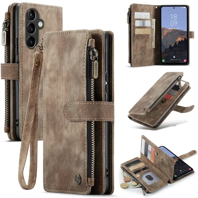 CaseMe Samsung A54 5G CaseMe Big Wallet Plånboksfodral - Brun