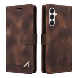 SKALO Samsung A54 5G Plånboksfodral i PU-Läder - Brun