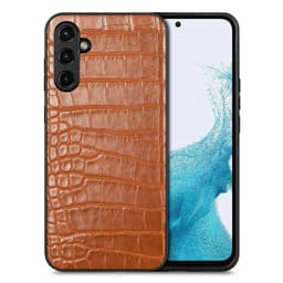 SKALO Samsung A54 5G Crocodile PU Nahka Hybrid Suojakuori - Ruskea