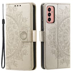 SKALO Samsung A14 4G/5G Mandala Plånboksfodral - Guld