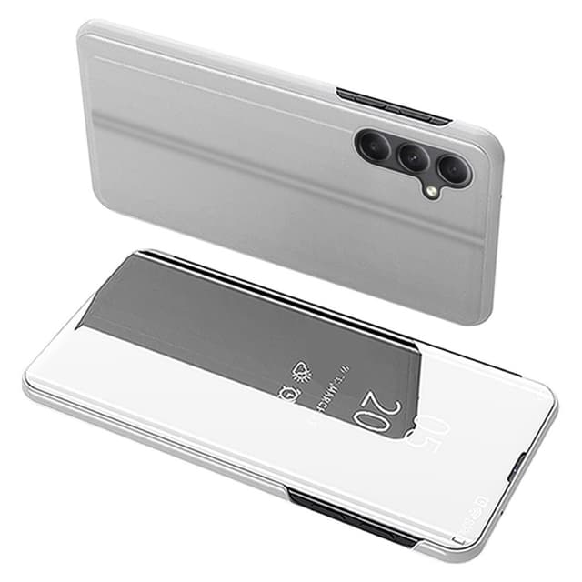 SKALO Samsung A34 5G Clear View Mirror Etui - Sølv