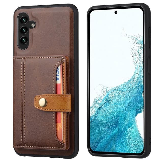 SKALO Samsung A54 5G PU-læder Cover med Pung - Brun