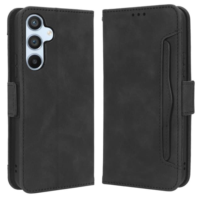 SKALO Samsung A54 5G 6-lokeroa Lompakkokotelo - Musta