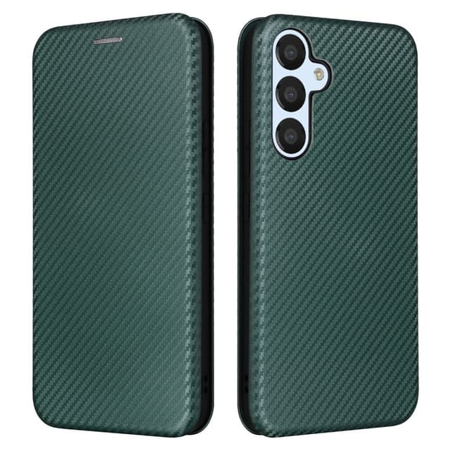 SKALO Samsung A54 5G Carbon Fiber Plånboksfodral - Grön