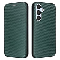 SKALO Samsung A54 5G Carbon Fiber Pungetui - Grøn