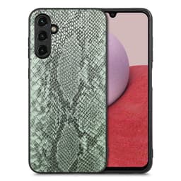 SKALO Samsung A14 4G/5G Snakeskin PU-læder Hybrid Cover - Grøn