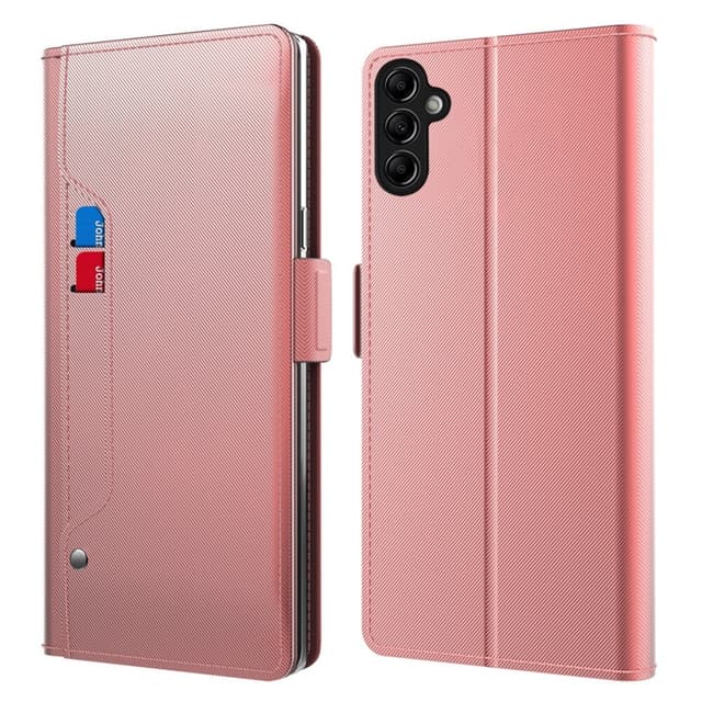 SKALO Samsung A14 4G/5G Korthållare Spegel Plånbok - Roséguld