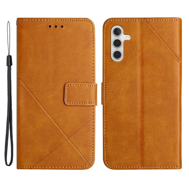 SKALO Samsung A34 5G Embossed Plånboksfodral i PU-Läder - Ljusbrun
