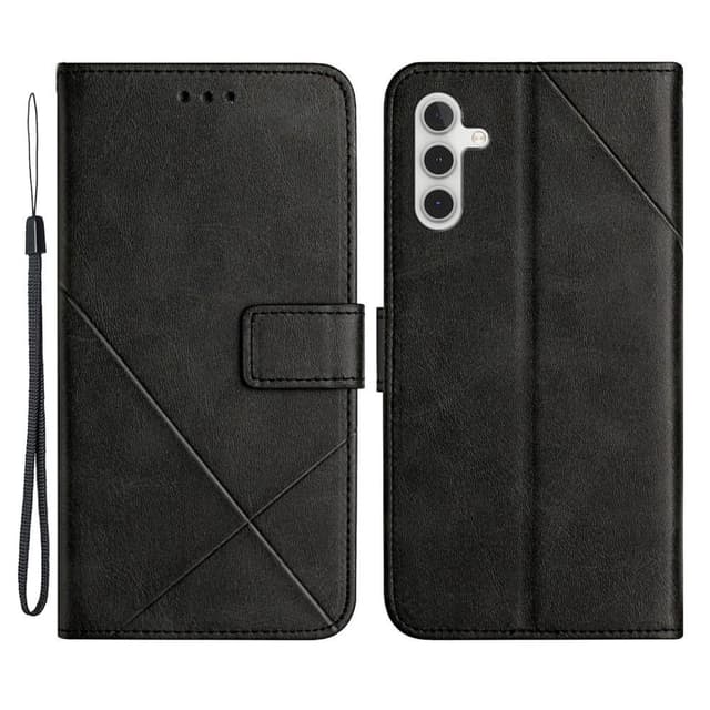 SKALO Samsung A34 5G Embossed Plånboksfodral i PU-Läder - Svart
