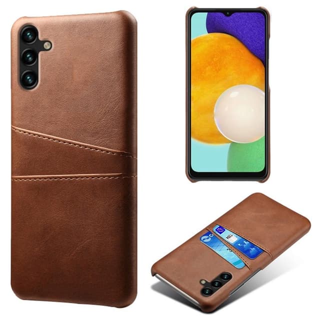 SKALO Samsung A54 5G PU-nahkainen Korttikotelo - Tummanruskea