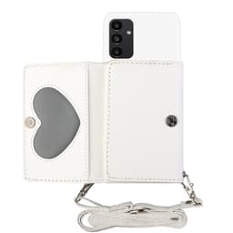 SKALO Samsung A14 4G/5G TPU-Suojakuori with Heart Wallet - Valkoinen