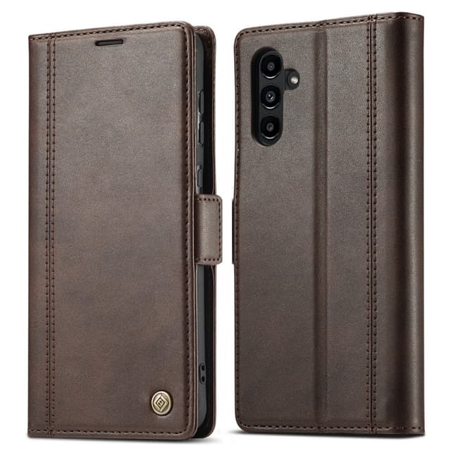 SKALO Samsung A14 4G/5G LC.IMEEKE Plånboksfodral i PU-Läder - Brun