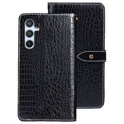 SKALO Samsung A54 5G Krokodil Plånboksfodral i PU-Läder - Svart