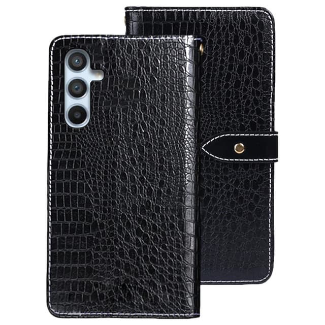 SKALO Samsung A54 5G Krokodil Plånboksfodral i PU-Läder - Svart