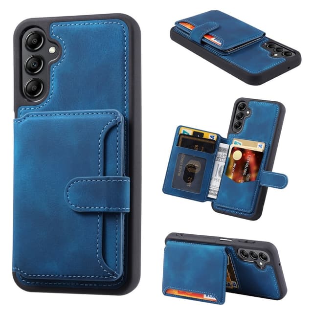 SKALO Samsung A54 5G PU-læder Cover med Pung - Blå