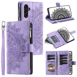 SKALO Samsung A34 5G Big Wallet Mandala Pungetaske - Lilla