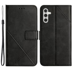 SKALO Samsung A54 5G Embossed Plånboksfodral i PU-Läder - Svart