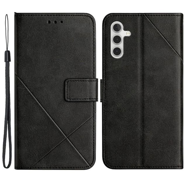 SKALO Samsung A54 5G Embossed Plånboksfodral i PU-Läder - Svart