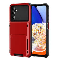 SKALO Samsung A34 5G Armor Cover kortholder - Rød