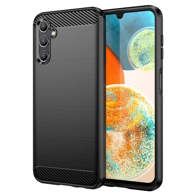 SKALO Samsung A14 4G/5G Armor Carbon Stöttåligt TPU-skal - Svart